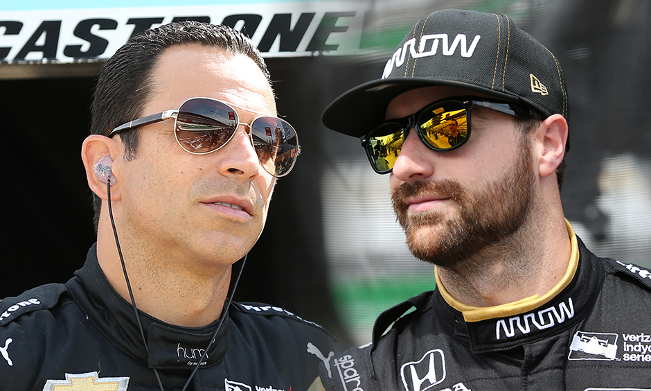 Helio Castronves and James Hinchcliffe