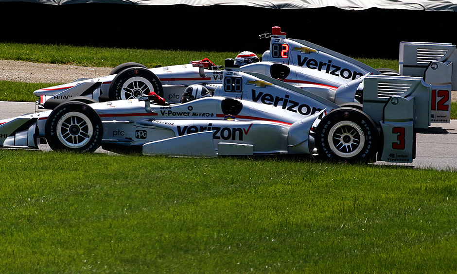 Helio Castroneves and Will Power