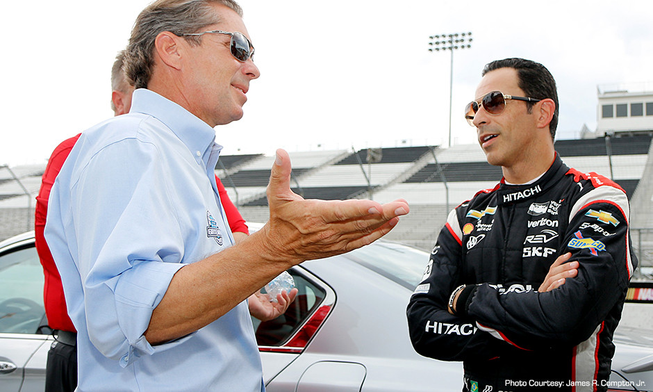 Curtis Francois and Helio Castroneves