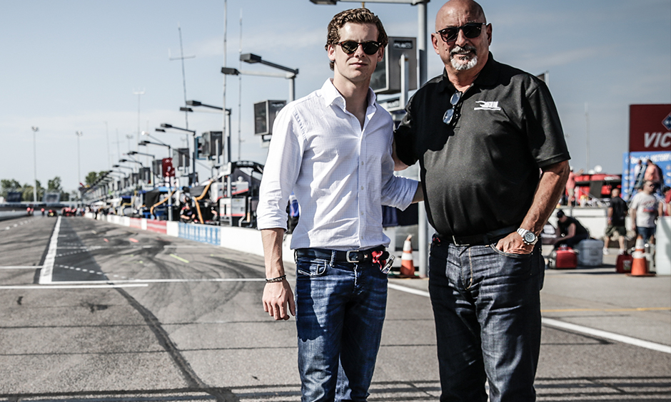 Harrison Newey and Bobby Rahal