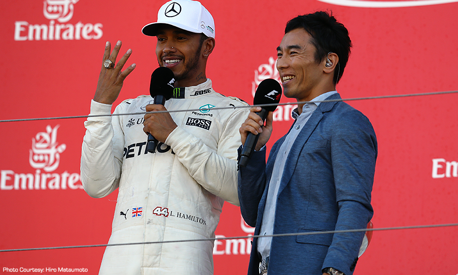 Lewis Hamilton and Takuma Sato