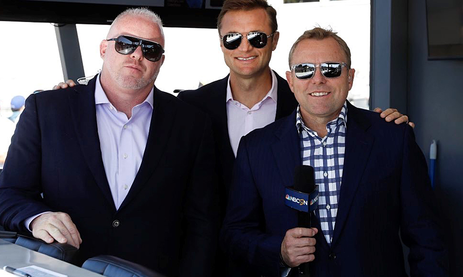 Paul Tracy, Townsend Bell, and Leigh Diffey