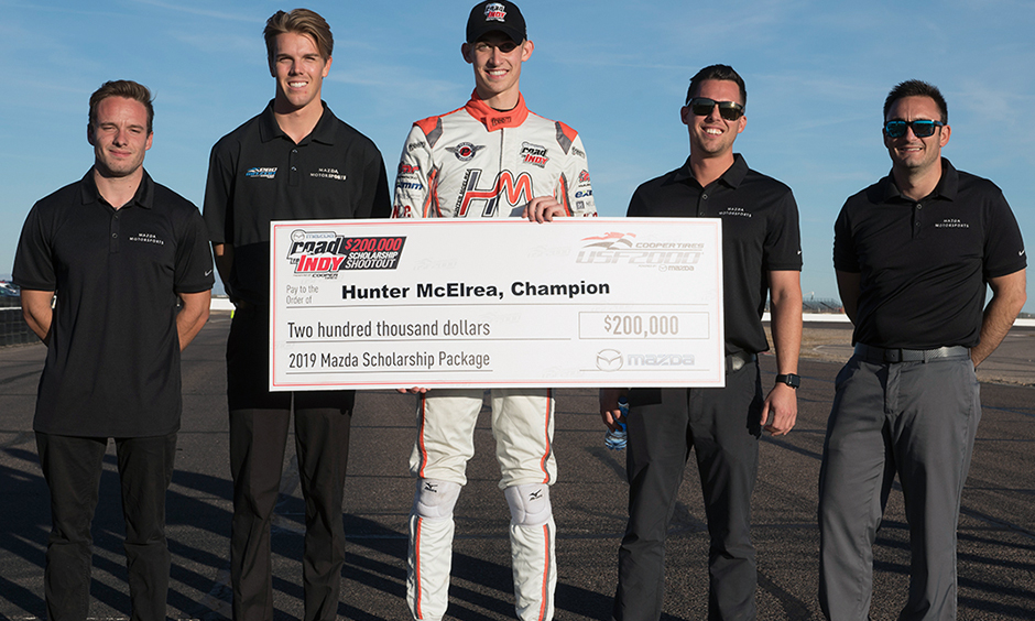 McElrea wins Mazda Scholarship Shootout, USF2000 ride for 2019