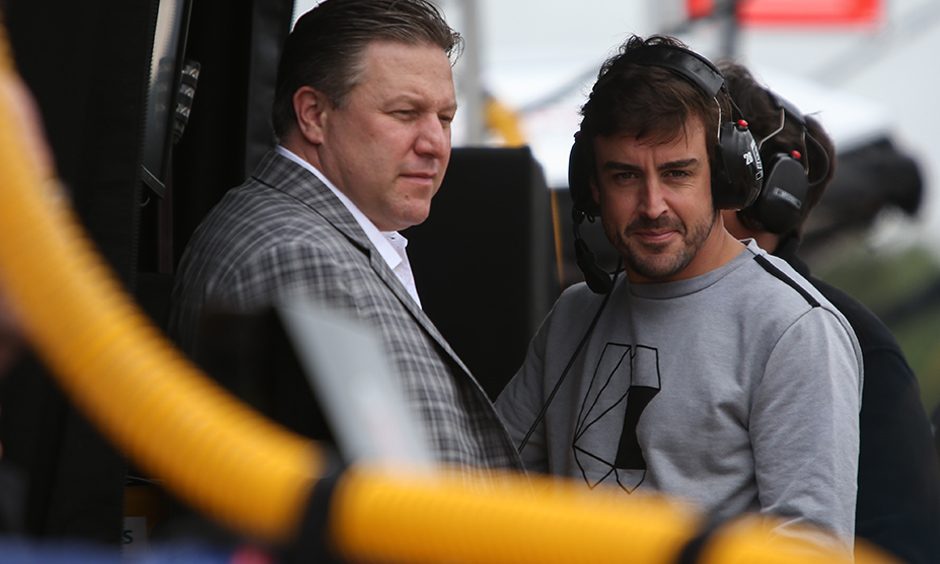Zak Brown with Fernando Alonso