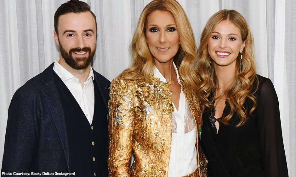 James Hinchcliffe, Celine Dion, and Becky Dalton