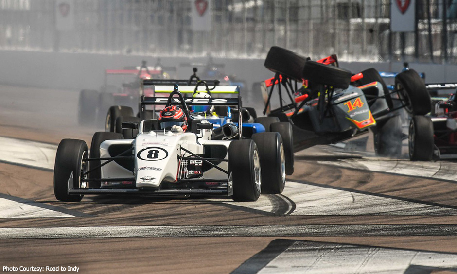 RTI notes: Eaves wins incident-filled USF2000 opener