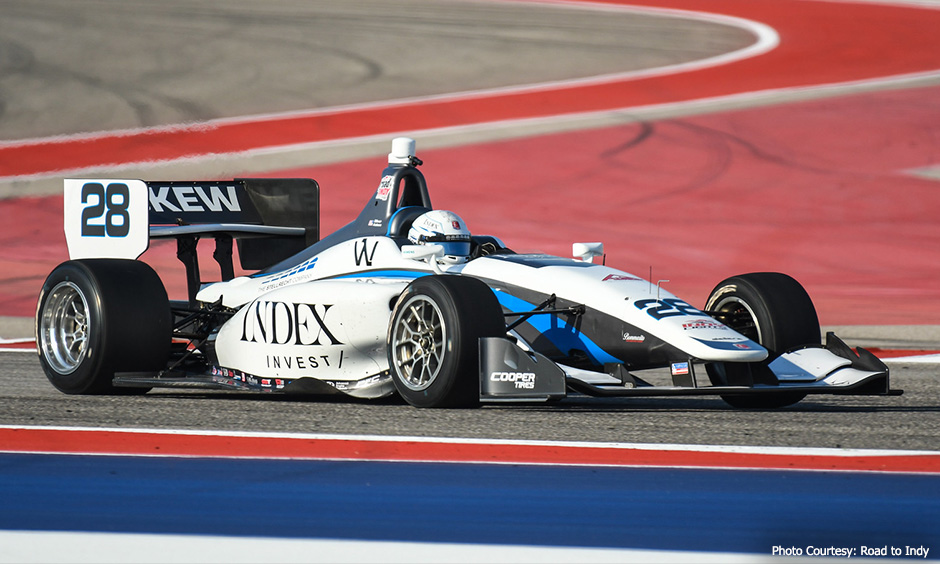 Askew blazes to pole position for first COTA race