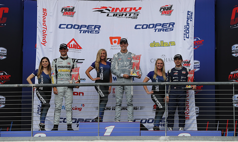 Oliver Askew Indy Lights race 1 podium COTA