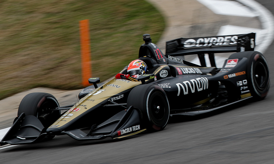 James Hinchcliffe on track Barber