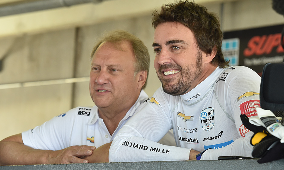 Bob Fernley and Fernando Alonso