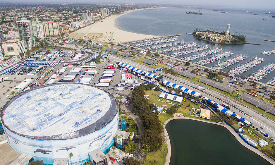 Long Beach track from air