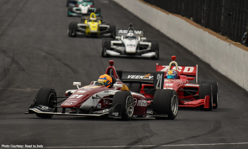 Rinus VeeKay leads Indy Lights race 2 at INDYCAR Grand Prix