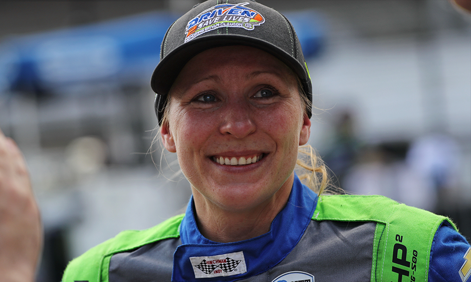 Pippa Mann cries after qualifying for Indy 500