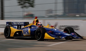 Thumbnail for Rossi roars to top of Detroit practice timesheet