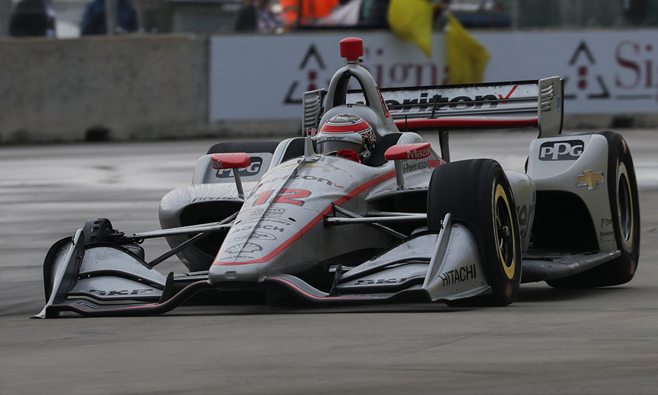 Will Power missing tire Detroit