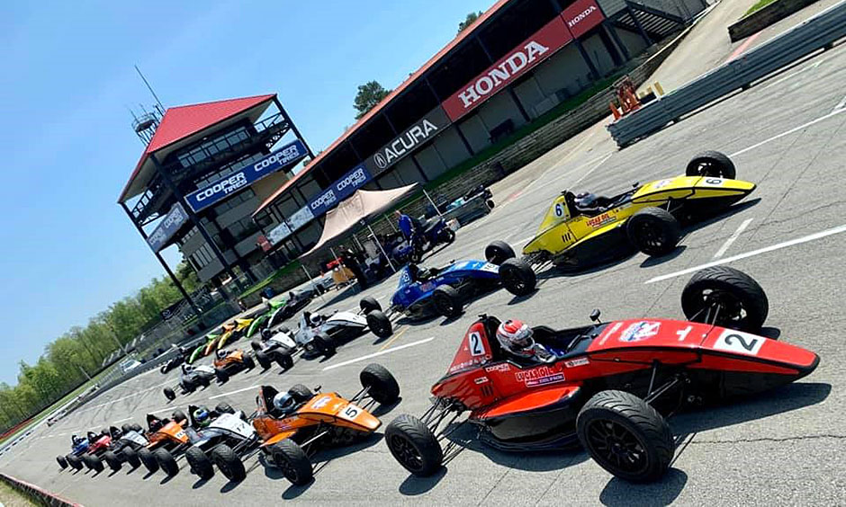 Lucas Oil School of Racing cars at Mid-Ohio Sports Car Course