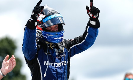 thumbnail for Rosenqvist Chases Down O’Ward for Thrilling First Career INDYCAR Victory at Road America