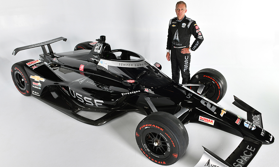United States Space Force car with Ed Carpenter