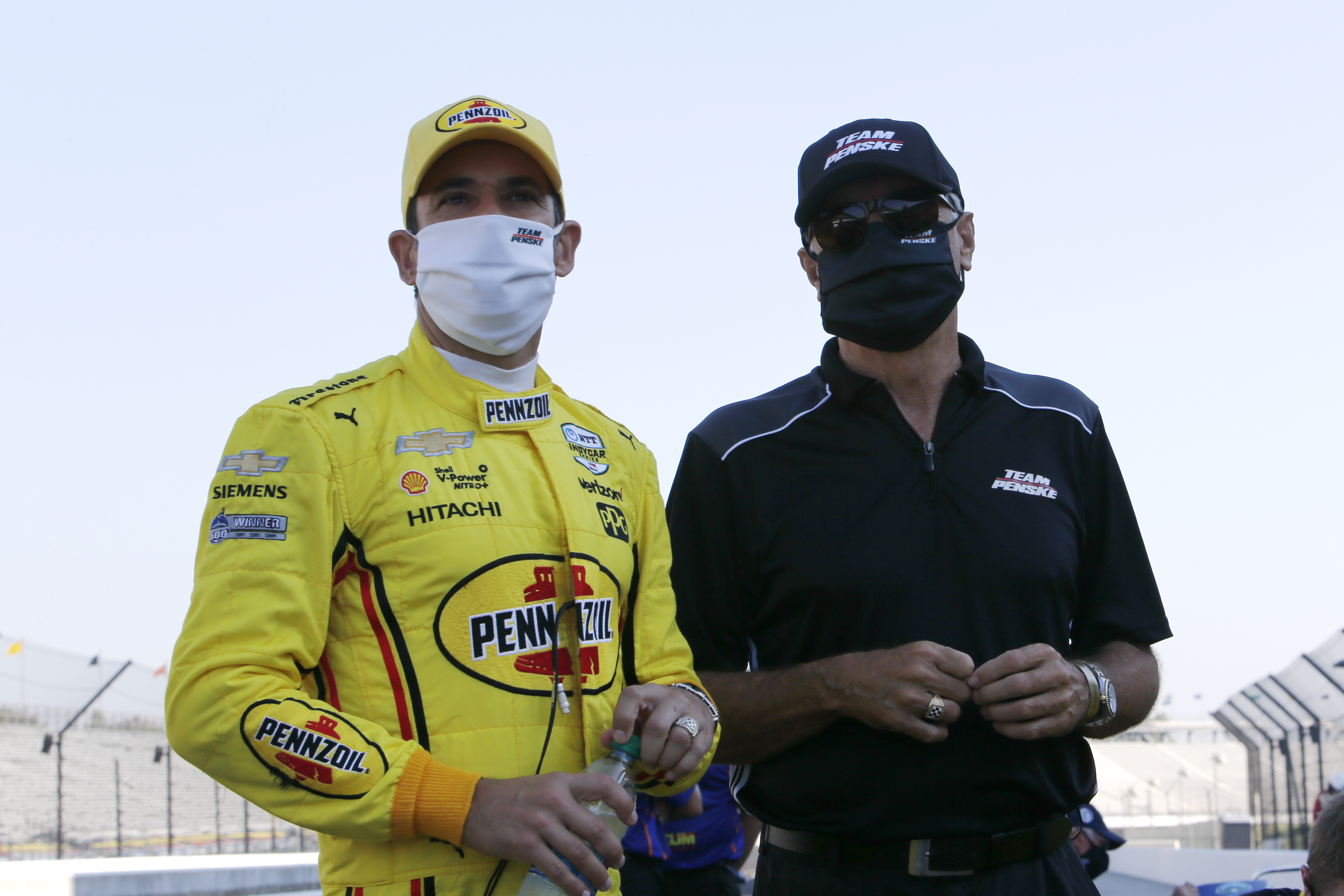 Helio Castroneves and Rick Mears