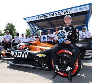 O’Ward Sticks Top Lap To Win NTT P1 Award for Detroit Race 1