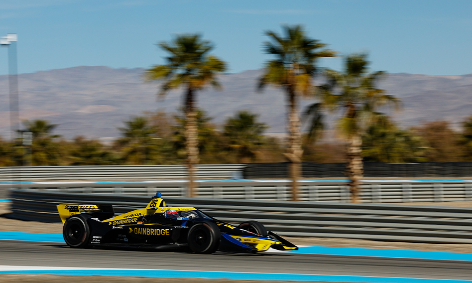 Colton Herta on course at The Thermal Club