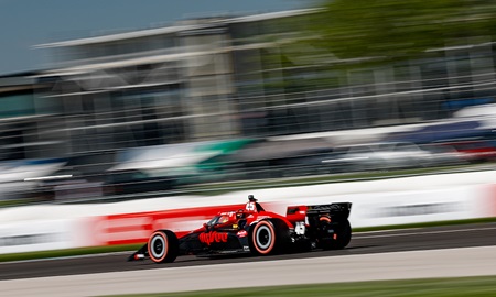 thumbnail for Lundgaard Jumps to Top in Second Practice at IMS