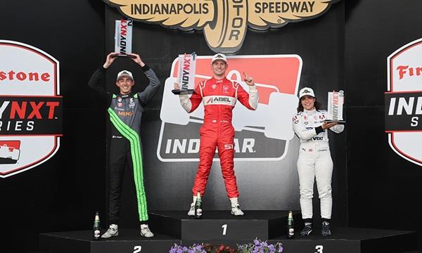 Abel Keeps Rolling with Win from Pole at IMS; Chadwick Third