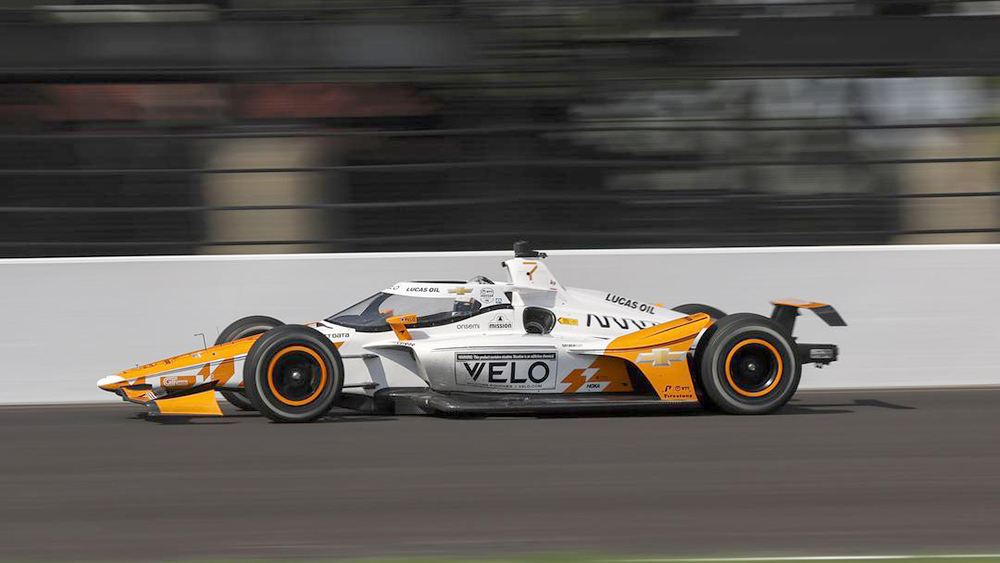 Christian Lundgaard at IMS oval test.