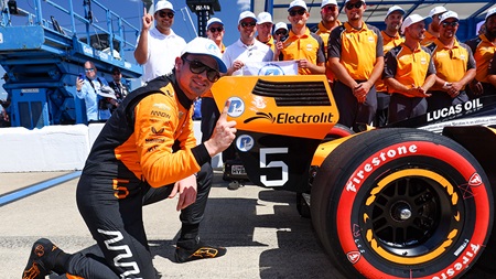 thumbnail for Pato O’Ward Closes In on Elusive Goal after Winning Nashville Pole