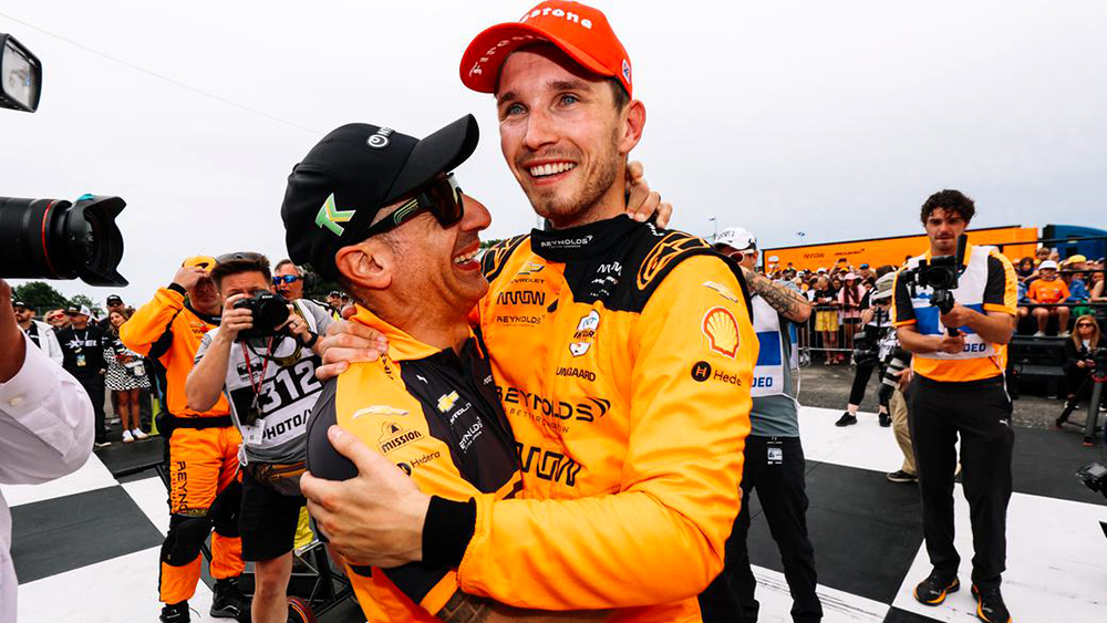 Christian Lundgaard with Tony Kanaan
