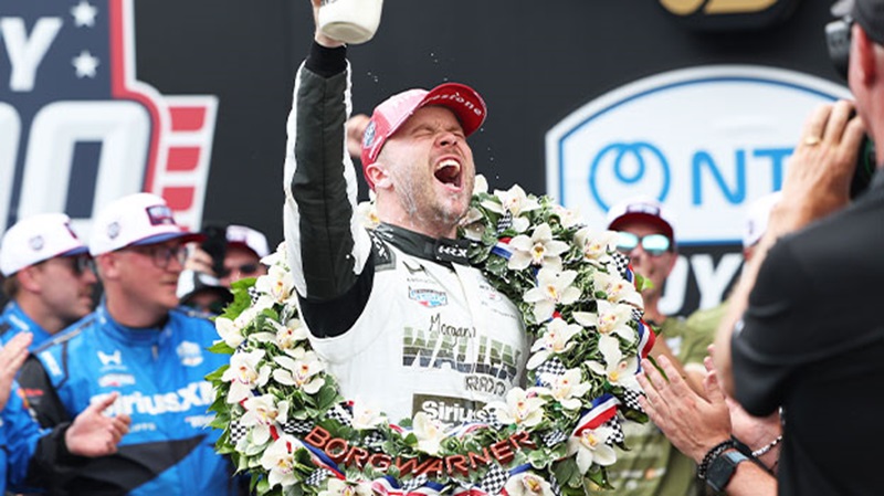 Felix Rosenqvist wins the 110th Running of the Indianapolis 500 presented by Gainbridge