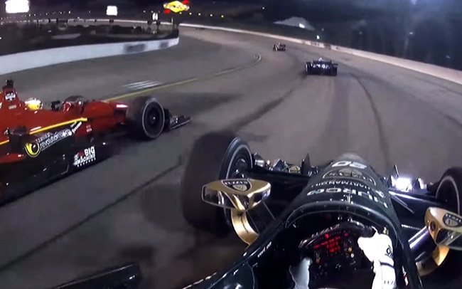 #IndyCar in-car theater: Head-spinning action