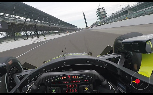 Visor Cam: Charlie Kimball on Indianapolis Motor Speedway road course