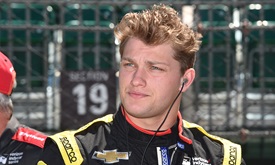 Thumbnail for Sage Karam, Dennis Reinbold talk with media during Indy 500 practice day