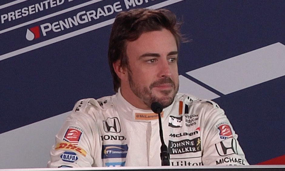 Fernando Alonso IMS test news conference