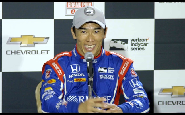 Takuma Sato Verizon P1 Award news conference for Chevrolet Detroit Grand Prix Race 2