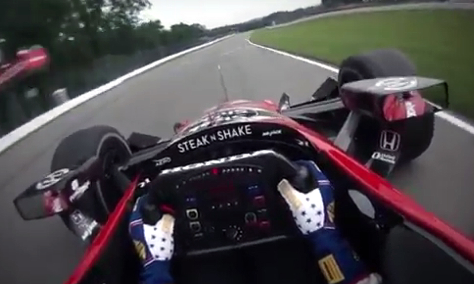 Visor Cam Graham Rahal at MidOhio