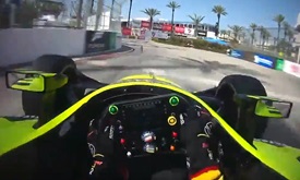 Thumbnail for Visor cam: Sebastien Bourdais at Long Beach