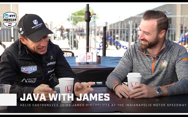 Java With James: Hélio Castroneves at IMS