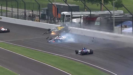 thumbnail for Multiple Contenders Crash in Indy 500 Practice